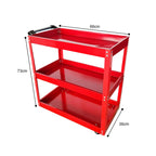 3 Tier Tool Storage Cart Red