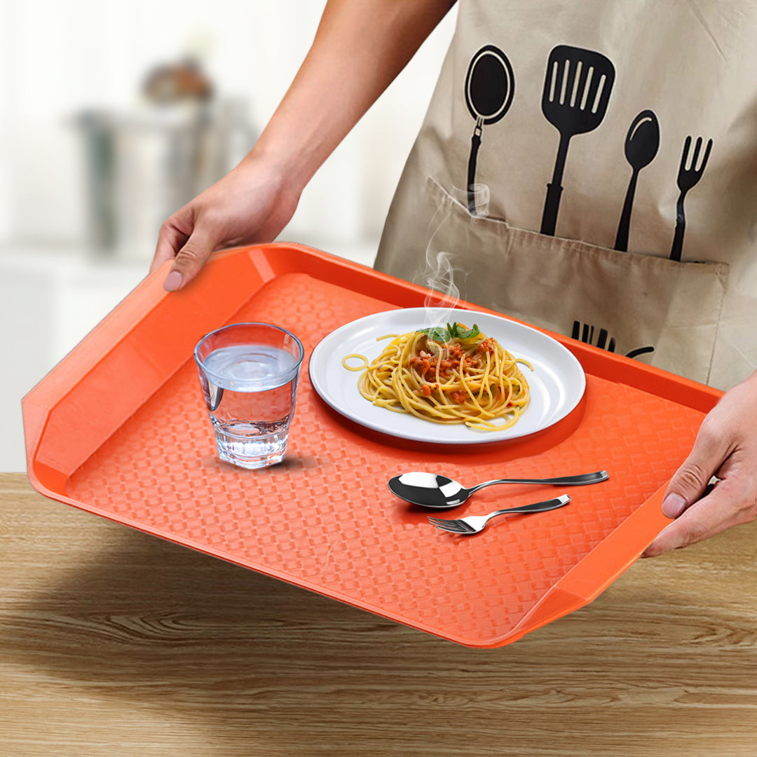 Rectangular Serving Tray Set of 5 Orange