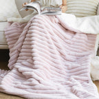 SOGA 150x200cm Throw Blanket Bean Paste Pink Premium Milk Velvet
