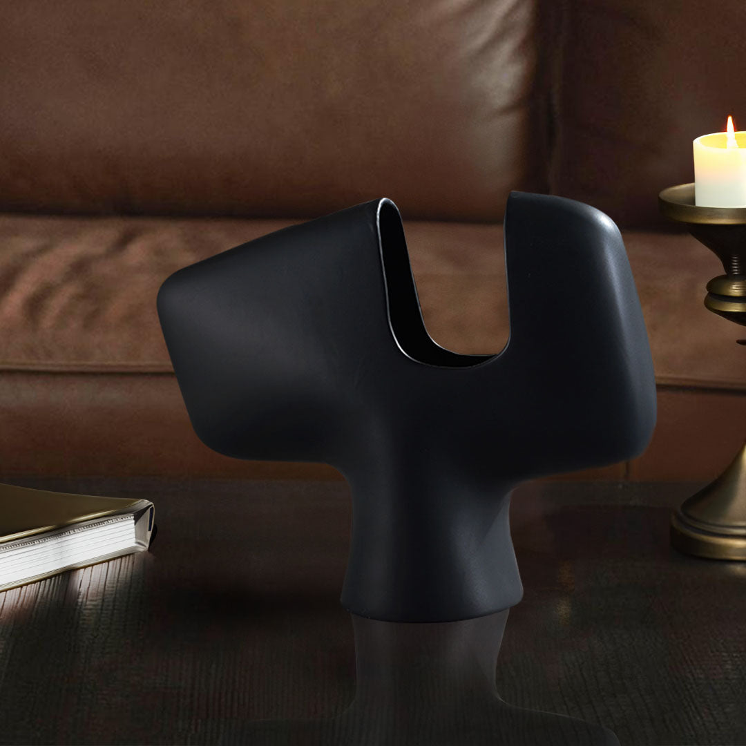 44x35cm Ornament Modern Black Abstract Ceramic Vase