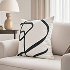 SOGA 2X 45cm Square Modern Minimalist Black Letter Print Throw Pillow