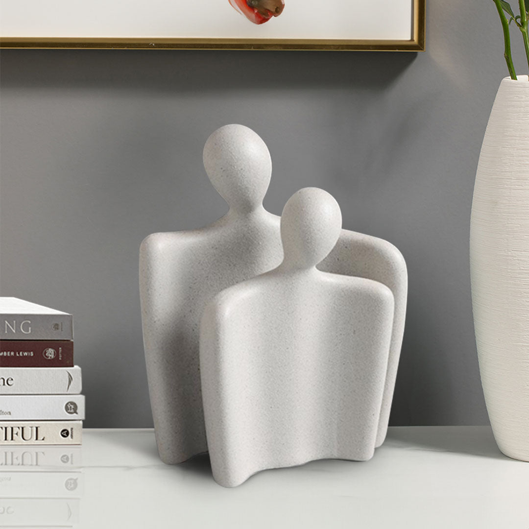 Ornament Set of 2 Abstract Human Figurine Sculptures Minimalist