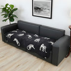 SOGA Three-Seater Black Leopard Print 90x210cm Throw Blanket Sofa Cover