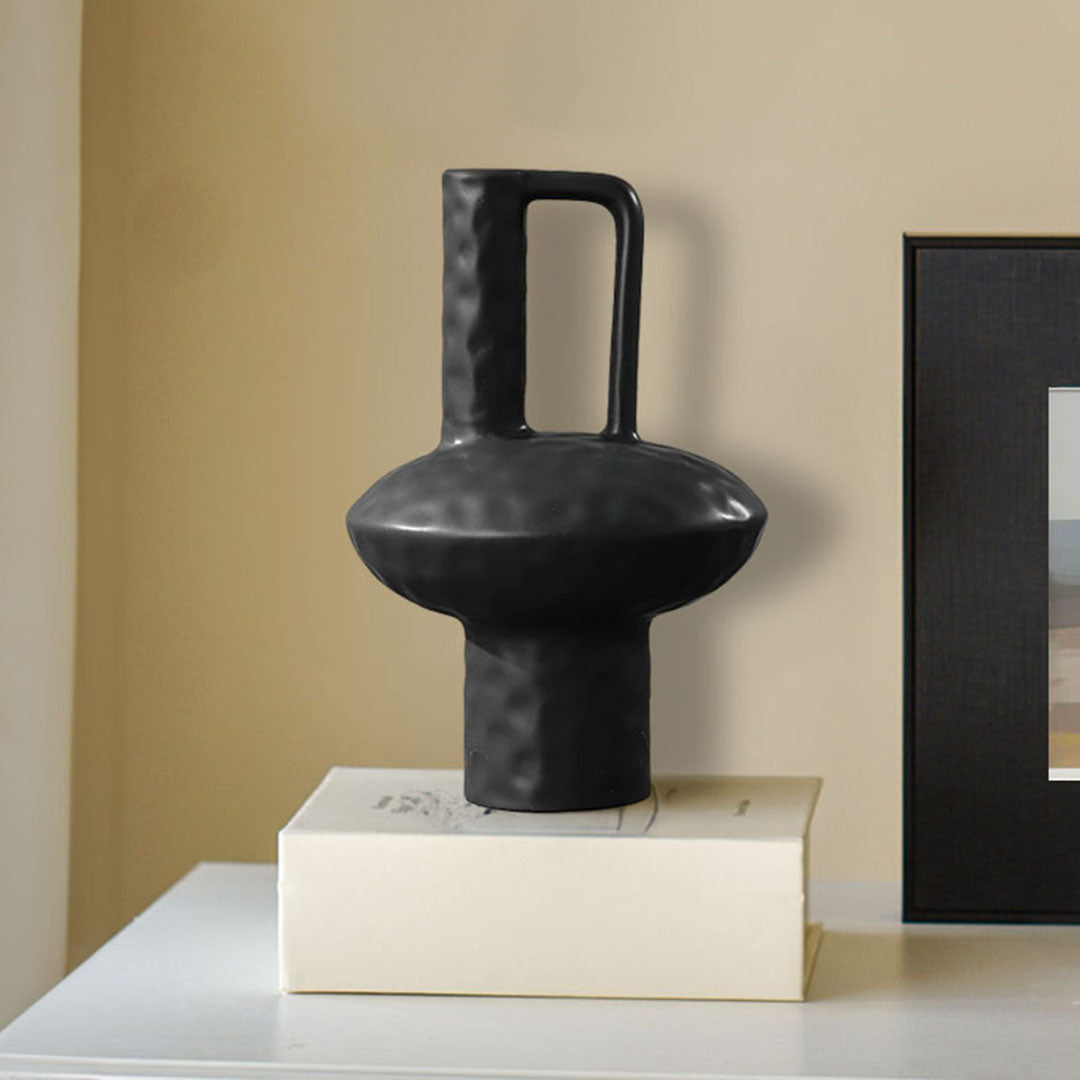 20x30cm Ornament Contemporary Black Ceramic Vase