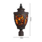 Vintage Lamp 50.8cm Elegant Post Light with Aluminum and Glass Lantern