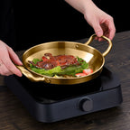 26cm Dry Pot Gold Plated 202 Material Stainless Steel and Kitchen Essential