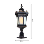 72cm Lantern Stand Elegant Aluminum & Glass Outdoor Light