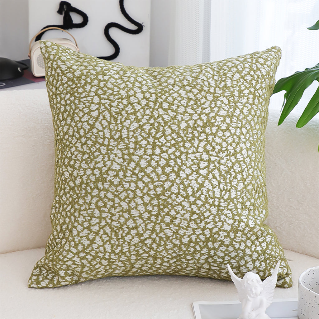 SOGA 2X 50cm Modern Olive Green Speckled Pattern Textured Throw Pillow