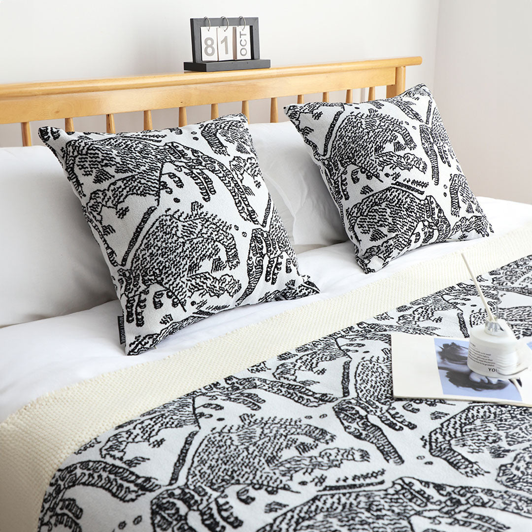 1.8m Light Black Luxury Mottled Bed Vintage Scarf Runner Bedding Tail Pad Flag For Home Hotel Set of 3