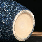 35x17cm Blue with White Mini Floral Large Ceramic Flower Vase