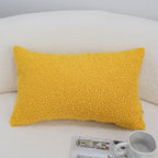 SOGA Boucle Textured Cushion 30x50cm Mustard Yellow Soft Cozy Decorative Throw Pillow