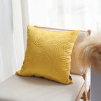 SOGA 50cm Yellow Textured Geometric Pattern Decorative Throw Pillow