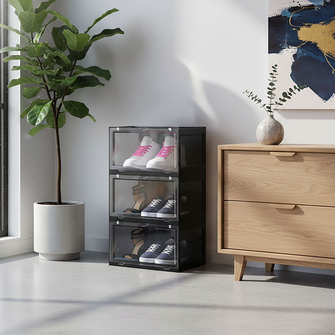 3 Tier Black Shoe Organiser