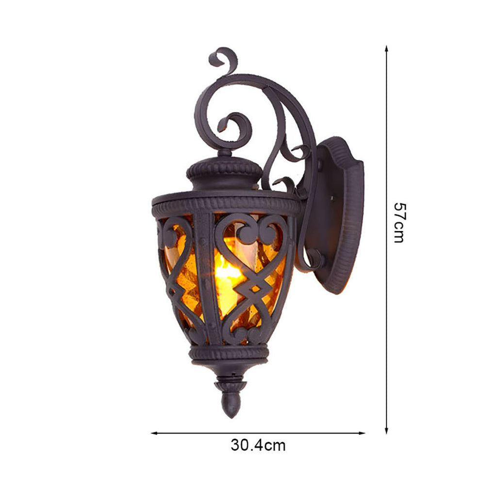 Vintage Lantern 57cm Outdoor Antique Bronze Wall Sconce