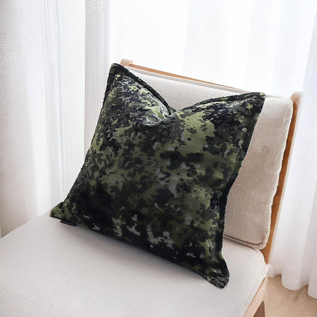 SOGA 50cm Forest Green Crushed Velvet Decorative Throw Pillow