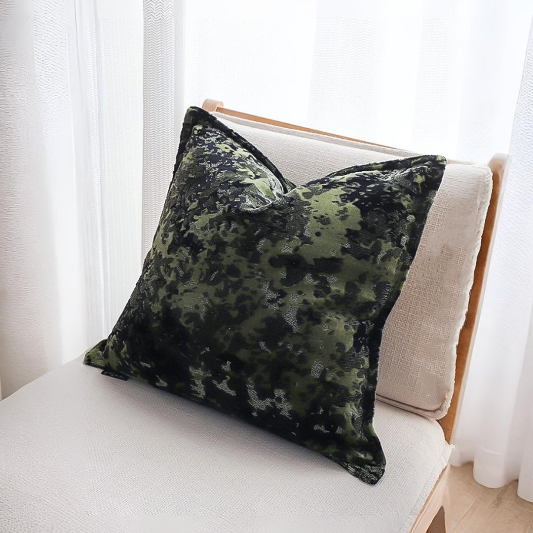 SOGA 50cm Forest Green Crushed Velvet Decorative Throw Pillow