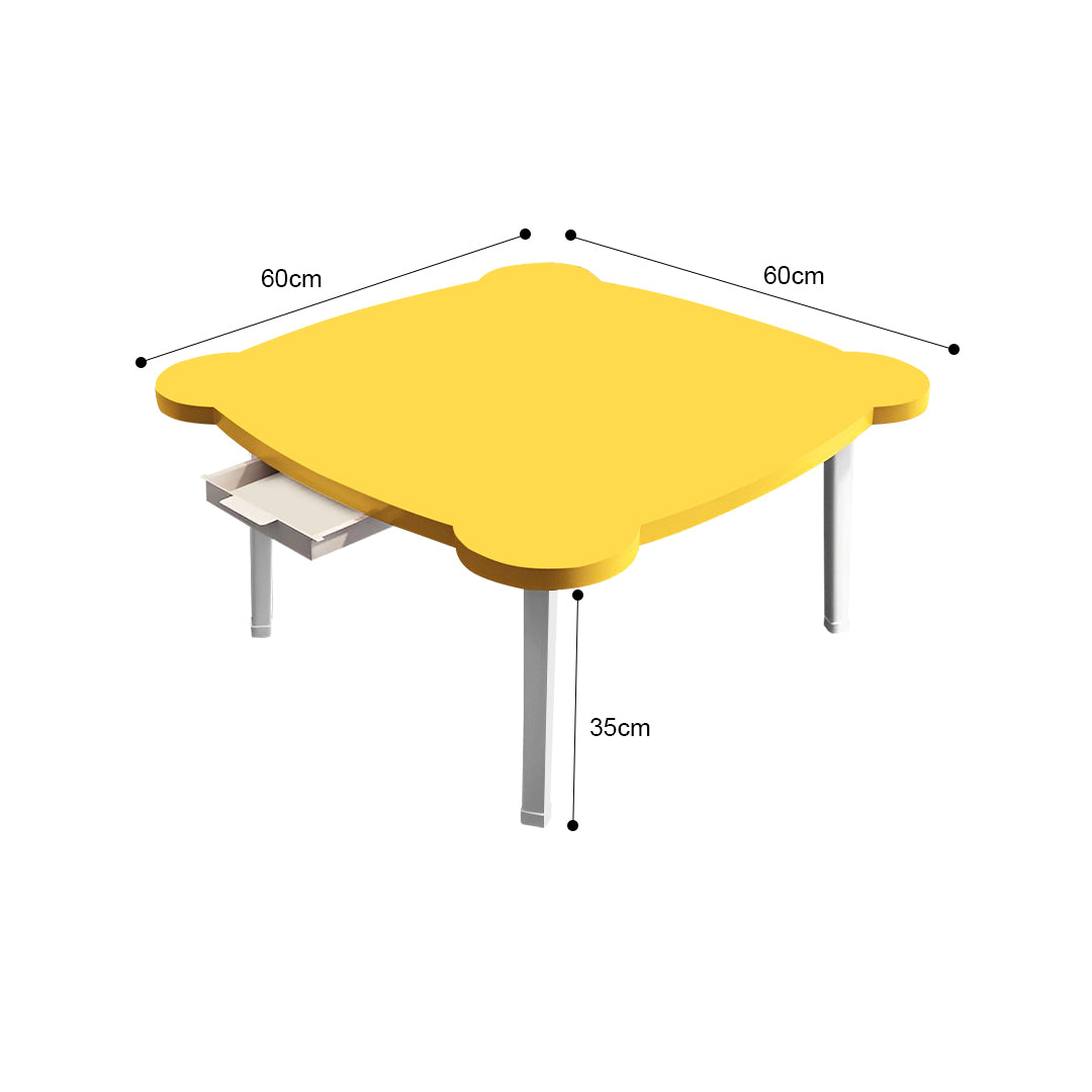 Yellow Minimalist Cat Ear Portable Floor Table