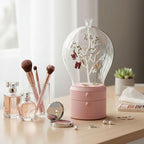 Pink 360 Degree Rotating LED Light  Jewelry Storage Organiser