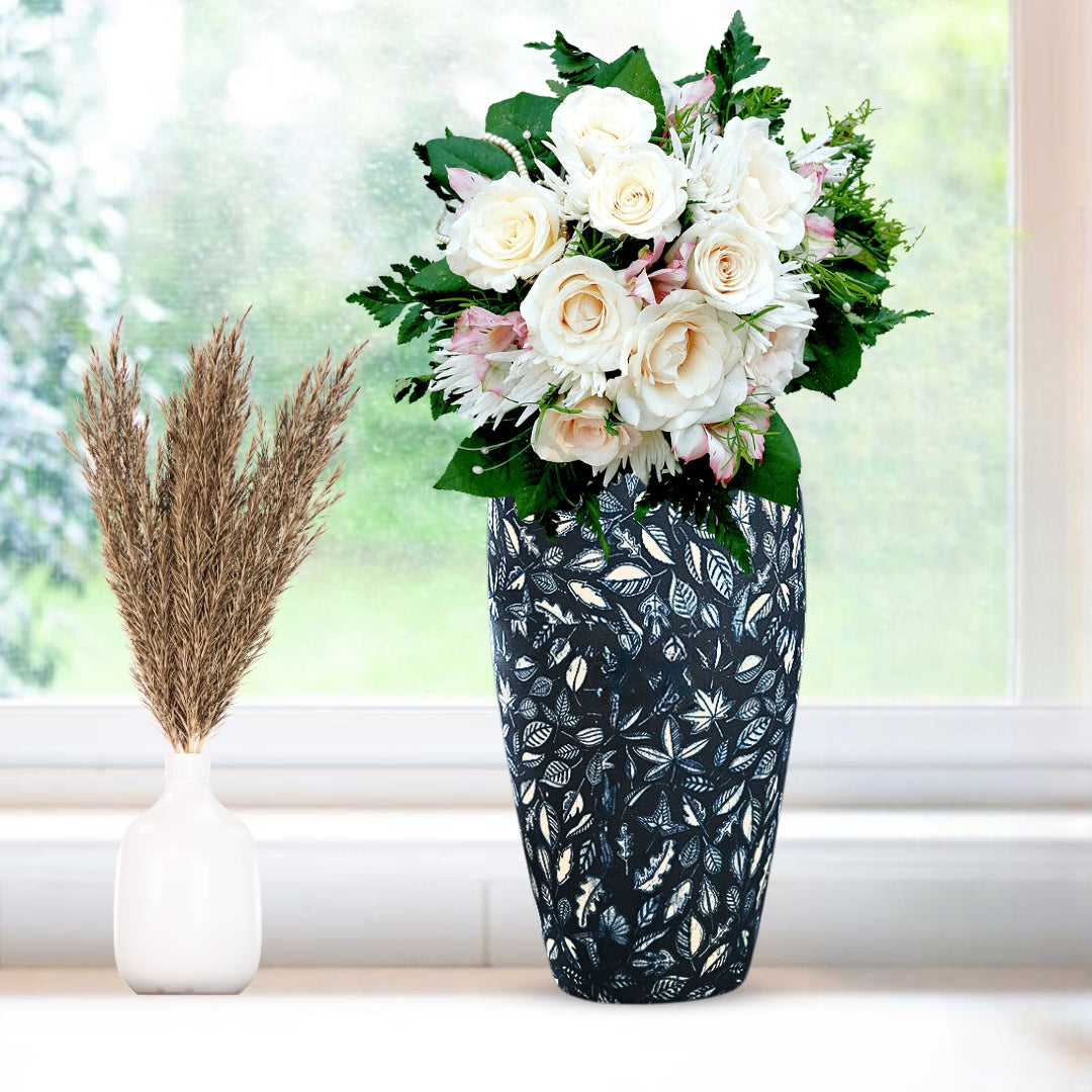 35x17cm Blue Large Ceramic Flower Vase Elegant Living Room Home Decor