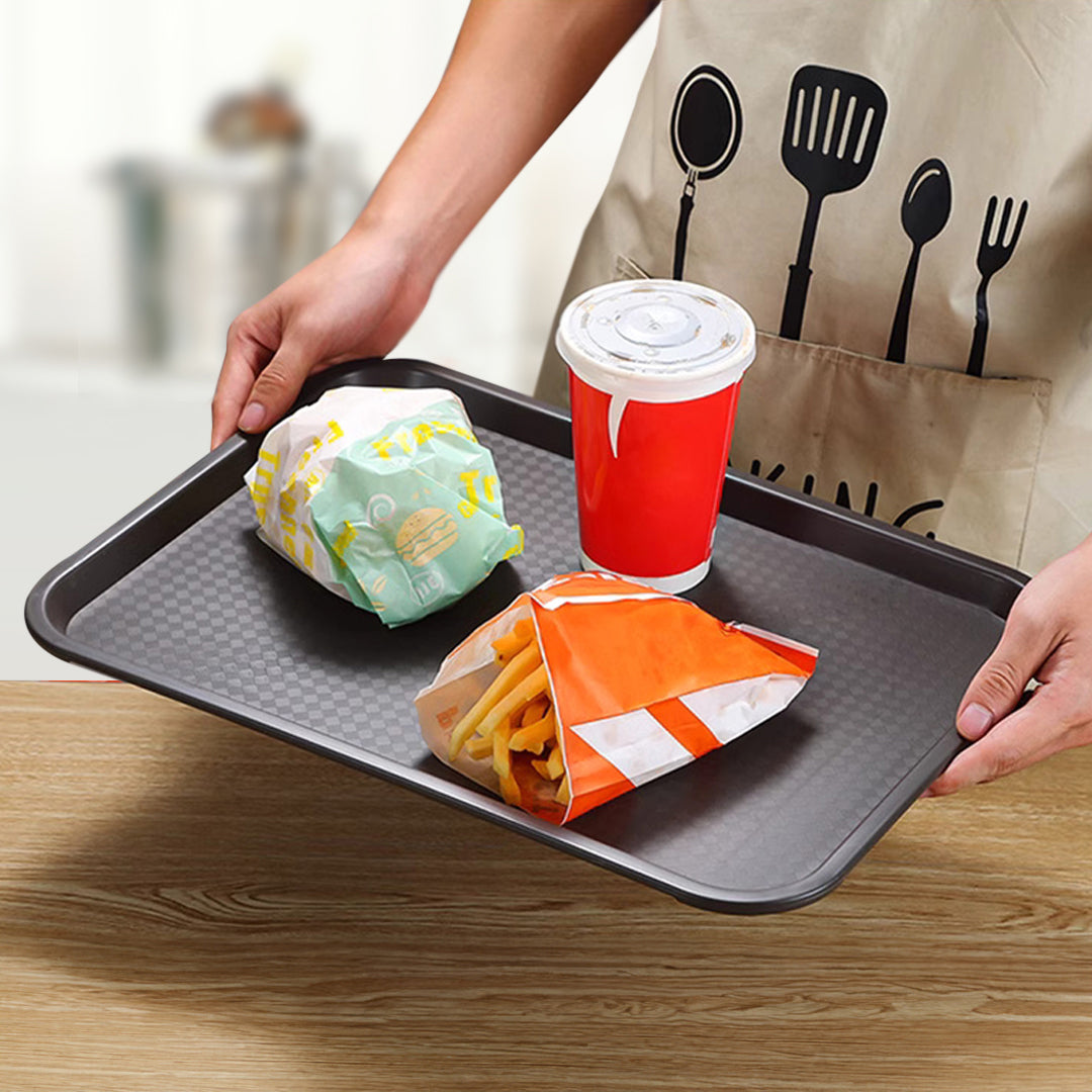 Rectangular Serving Tray Set of 10 Coffee