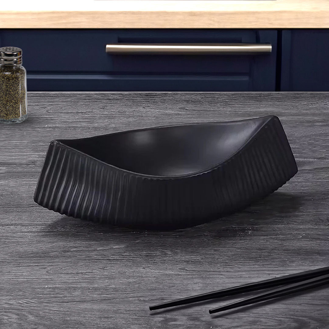 SOGA 37x12.5cm Ornament boat shaped plate ceramic food decoration