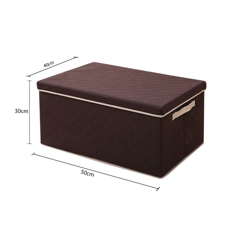 Large Coffee Non-Woven Diamond Quilt Grid