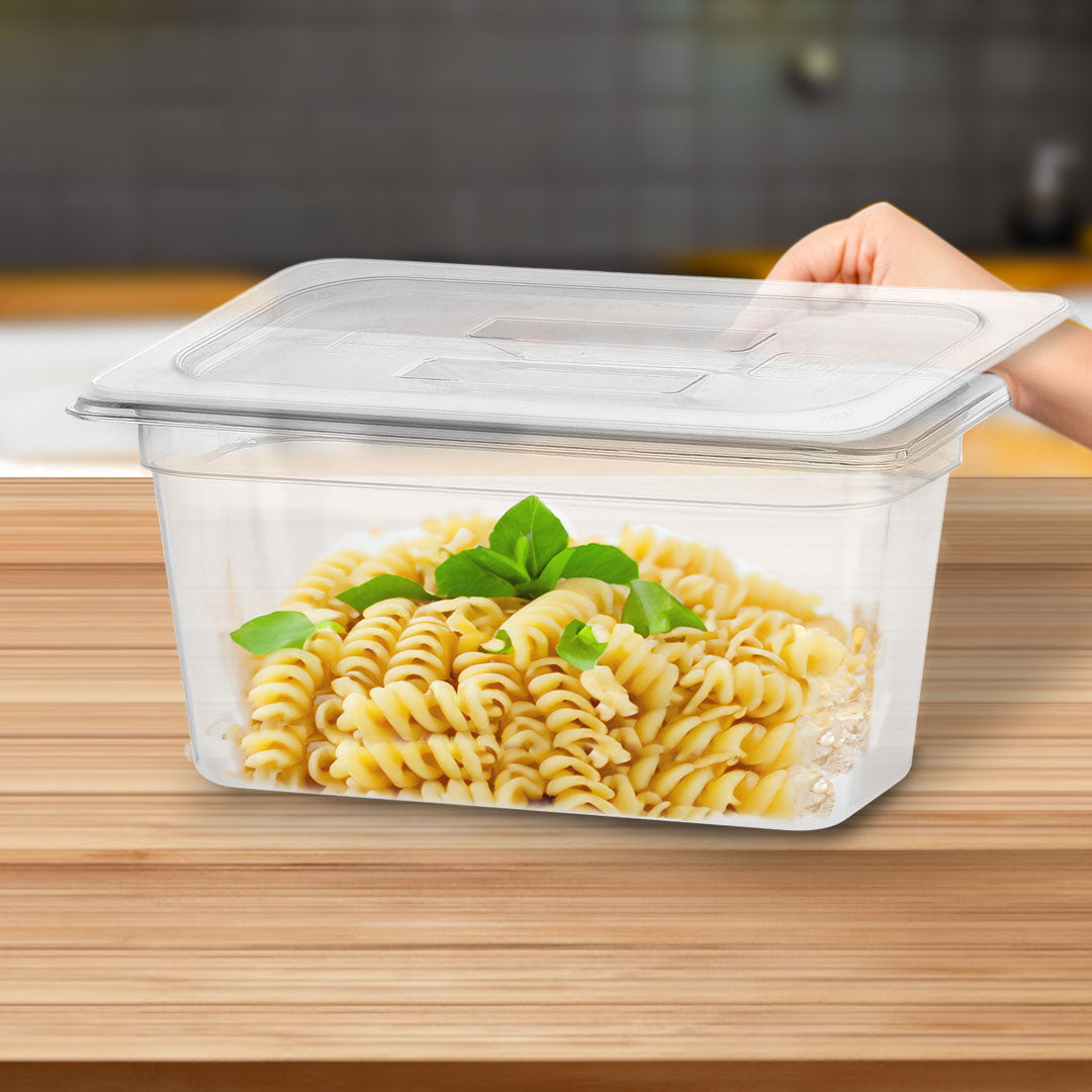 150mm Clear GN Pan 1/3 Food Tray with Lid