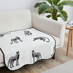 SOGA One-Seater White Leopard Print 90x90cm Throw Blanket Sofa Cover