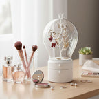 White 360 2 Layered Jewelry Storage Box Waterproof
