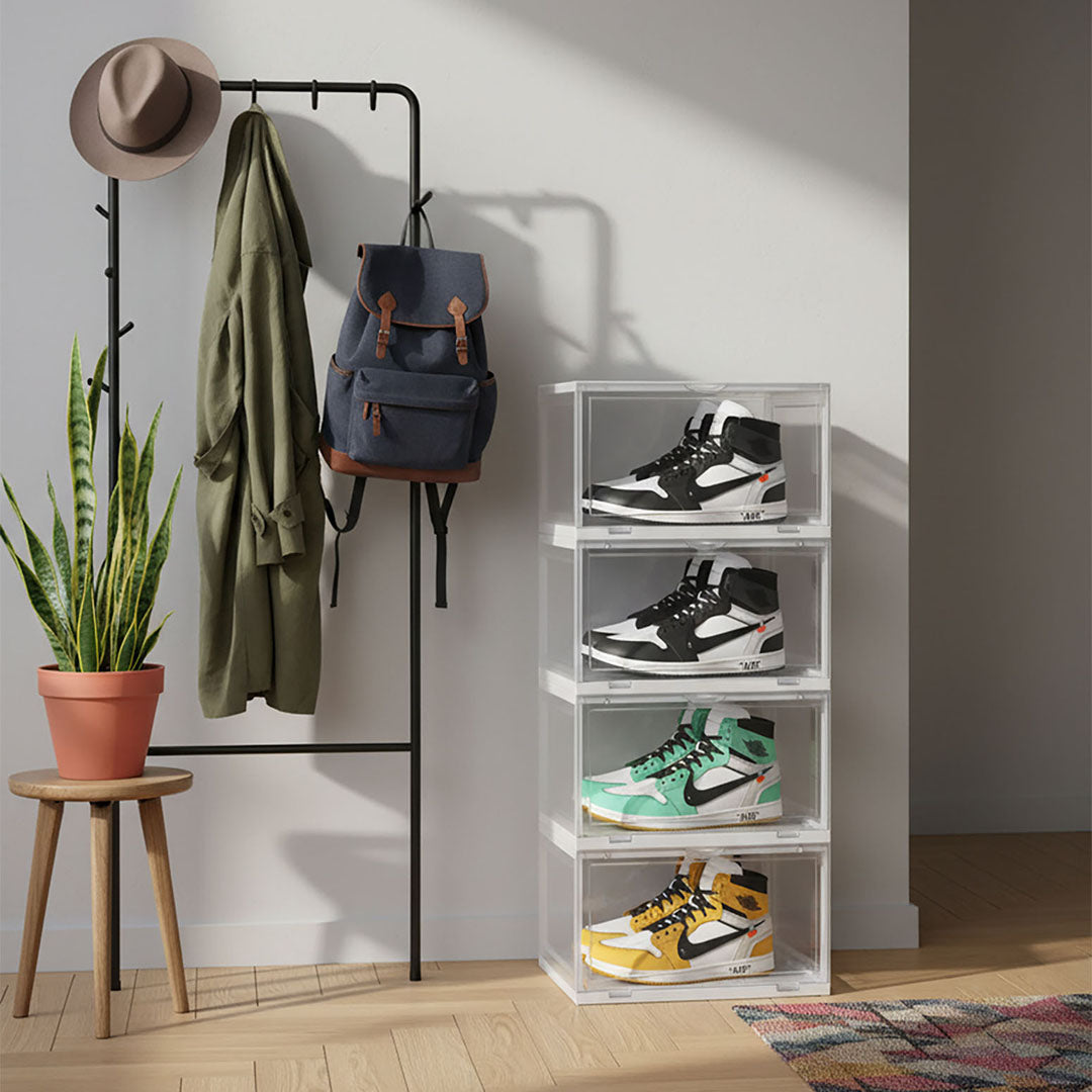 4 Tier Transparent Shoe Organiser