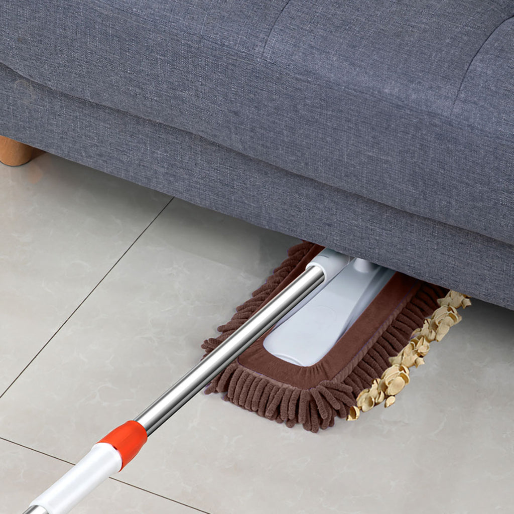 80x12 Coffee Microfiber Flat Mop Floor Cleaning Pads Rotating Dust Remover