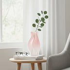 SOGA 25cm Pink Glass Vase Art Blown Hand Flower Tall Vintage Art Vases
