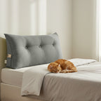 SOGA 100cm Light Grey Wedge Bed Cushion
