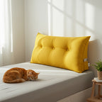 SOGA 100cm Yellow Wedge Bed Cushion