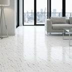 SOGA Peel & Stick Floor and Wall Tiles 60 x 60cm 10 Pack White Faux Marble