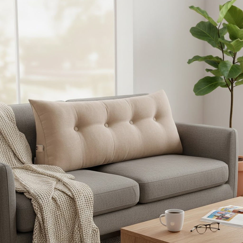 Soga 120cm  Beige Triangular Wedge Bed Pillow