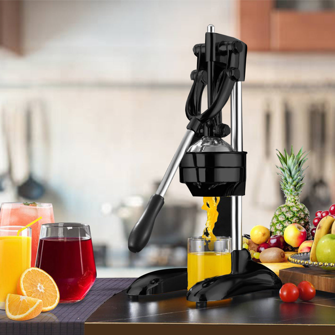 Stainless Steel Manual Juicer Black