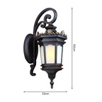 Vintage Lantern 62cm Wall Light Elegant Aluminum & Glass Design