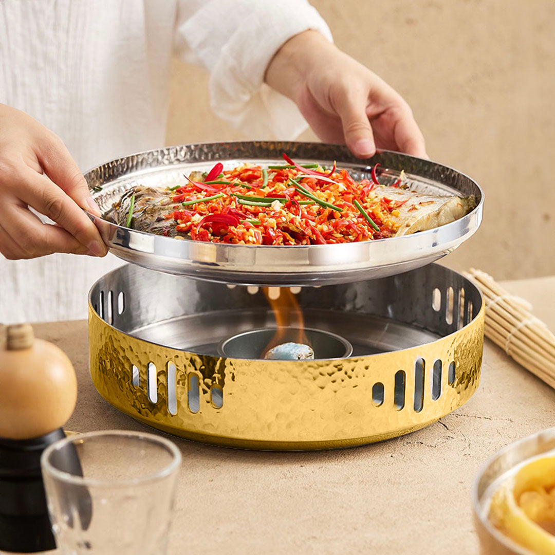 26cm Dry Pot with Hammered Texture for Kitchen essential