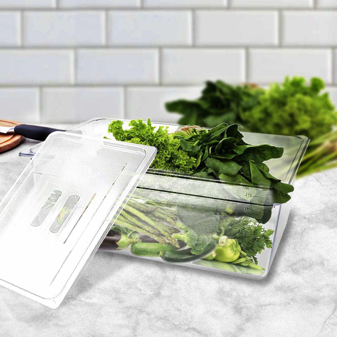 200mm Clear GN Pan 1/1 Food Tray with Lid