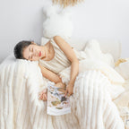 SOGA 150x200cm Throw Blanket Pearl White Premium Milk Velvet