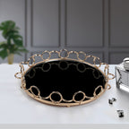 38cm Round Vanity Tray Organiser with Handles