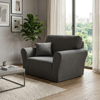 High Stretch 1-Seater Grey Sofa Slipcover