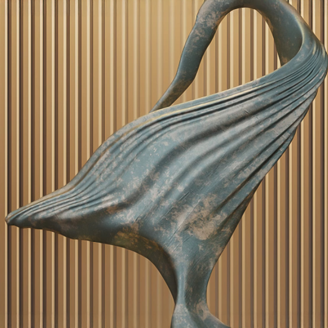 SOGA 65cm Black Modern Abstract Dancer Sculpture with Black Base for Home Décor
