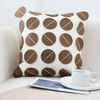 45cm Brown Leather Square Pillow