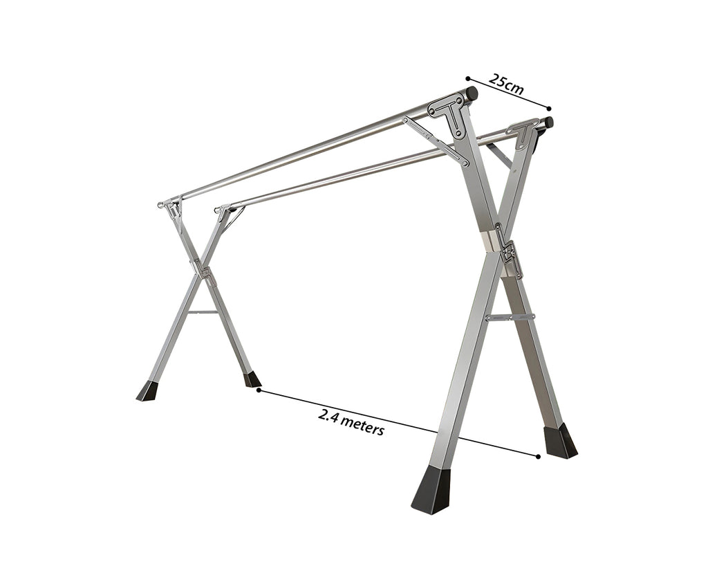 2.4m Portable Standing Clothes Drying Rack