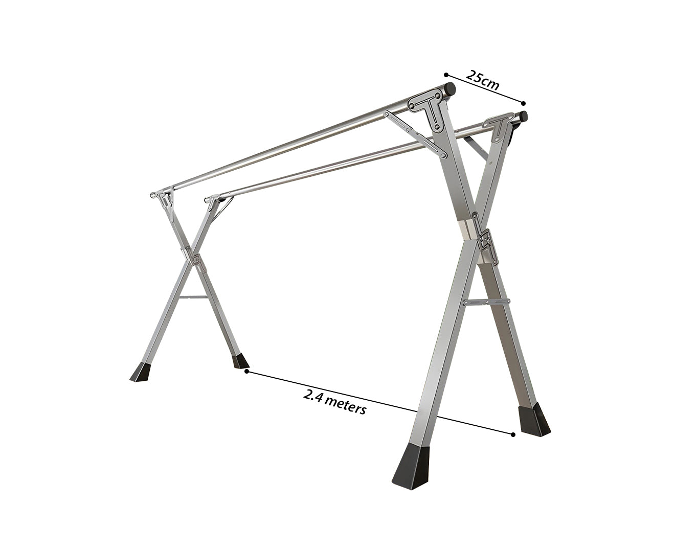 2.4m Portable Standing Clothes Drying Rack