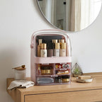 3 Tier Pink Countertop Cosmetic Storage Organiser