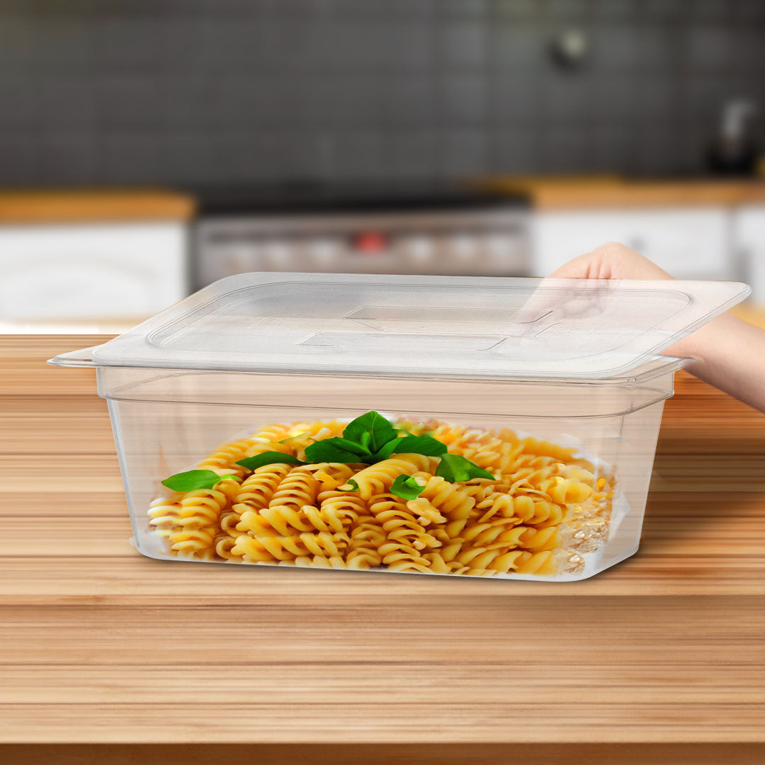 100mm Clear GN Pan 1/3 Food Tray with Lid