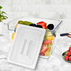 200mm Clear GN Pan 1/2 Food Tray with Lid